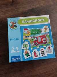 Puzzle gra dla dzieci granna samochody straż karetka traktor śmieciara