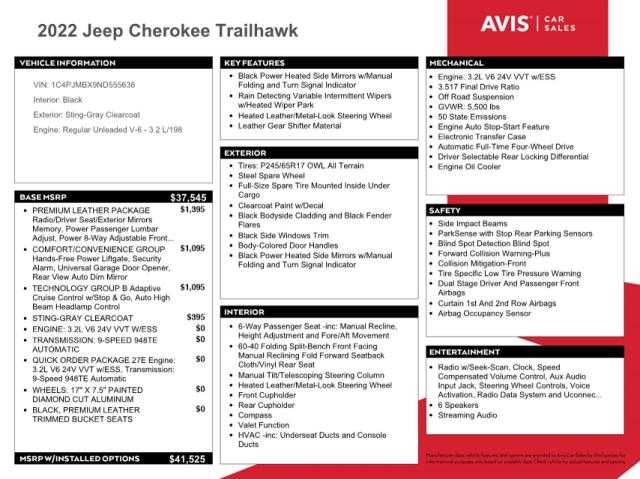 2022 JEEP CHEROKEE Trailhawk