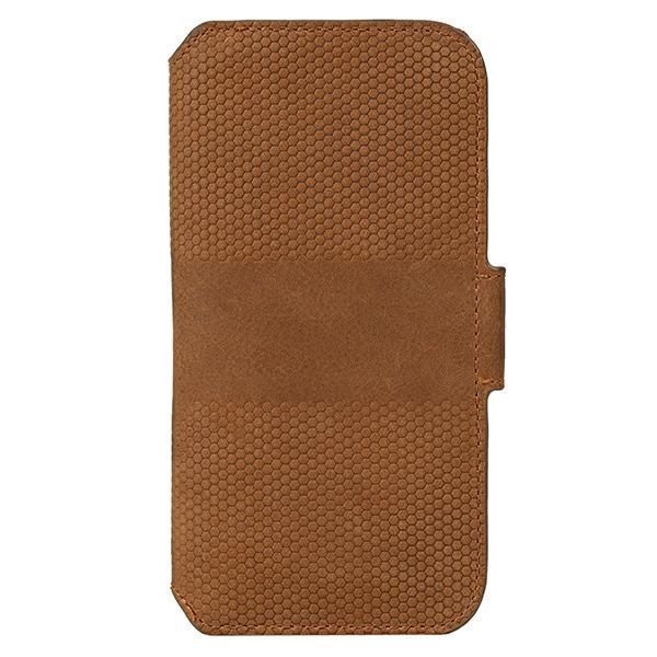 Etui Portfelowe Skórzane Krusell dla iPhone 13/14/15 6,1" - Koniakowy