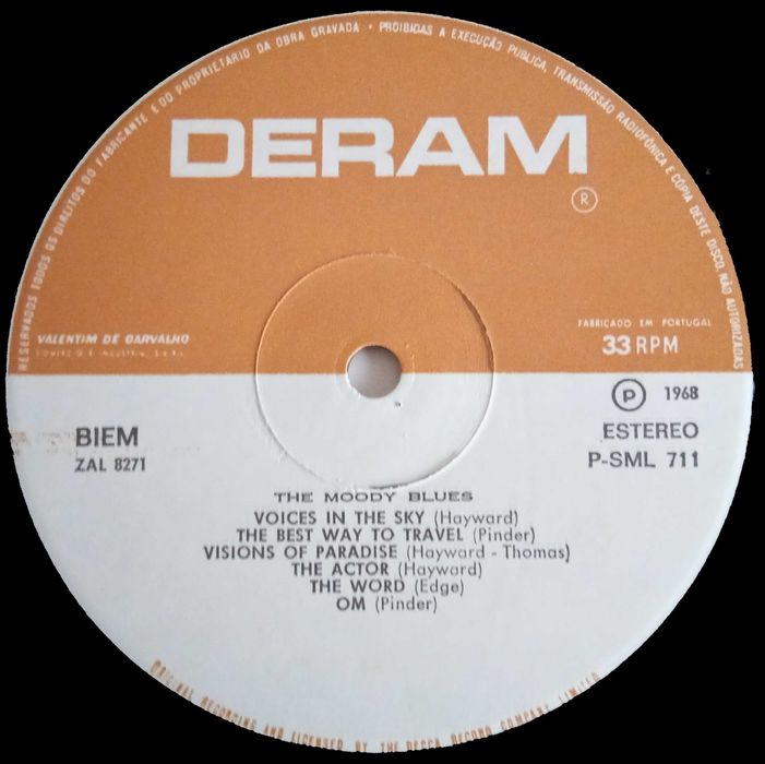 Moody Blues	- - - - -	In Search Of The Lost Chord	- - - - -	LP