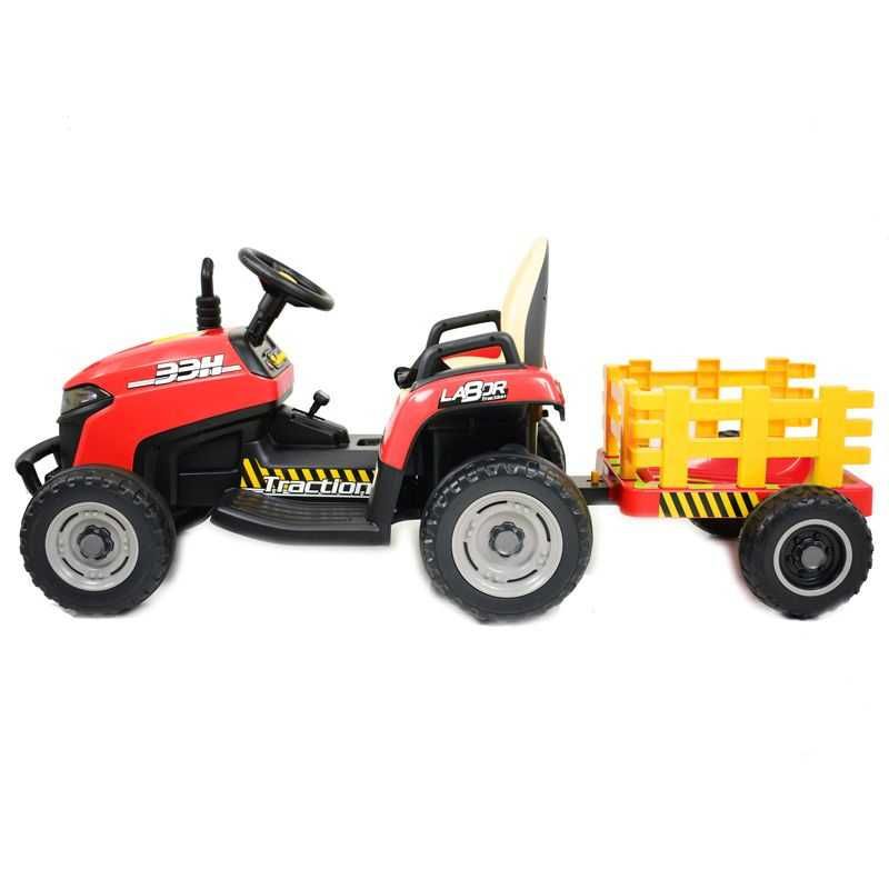 Autko SUPER TRAKTOR LABOR z przyczepką i kiprem akumulator pojazd