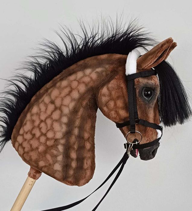 Realistyczny Konik Hobby Horse A3 + ogłowie gniady realistyk