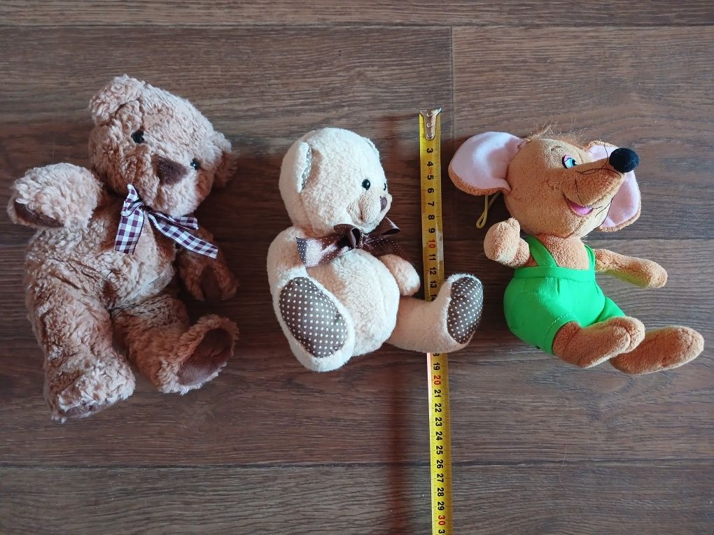 Мягкие игрушки, мишка, слоник, мышка, утка, медведь