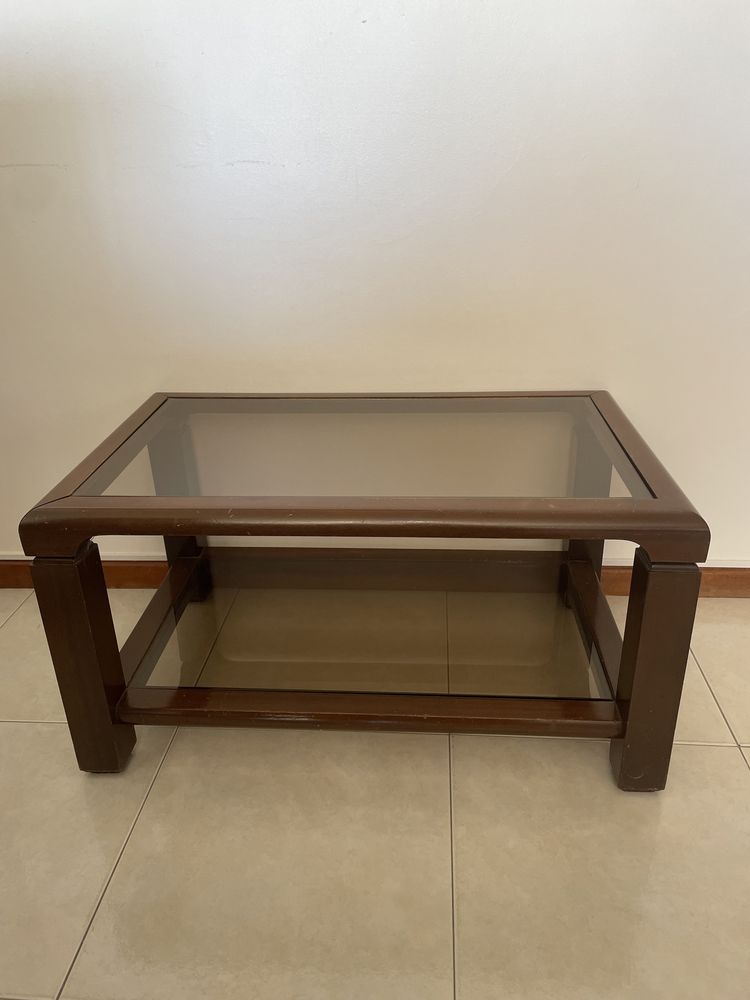 Mesa de centro para sala, madeira de cerejeira