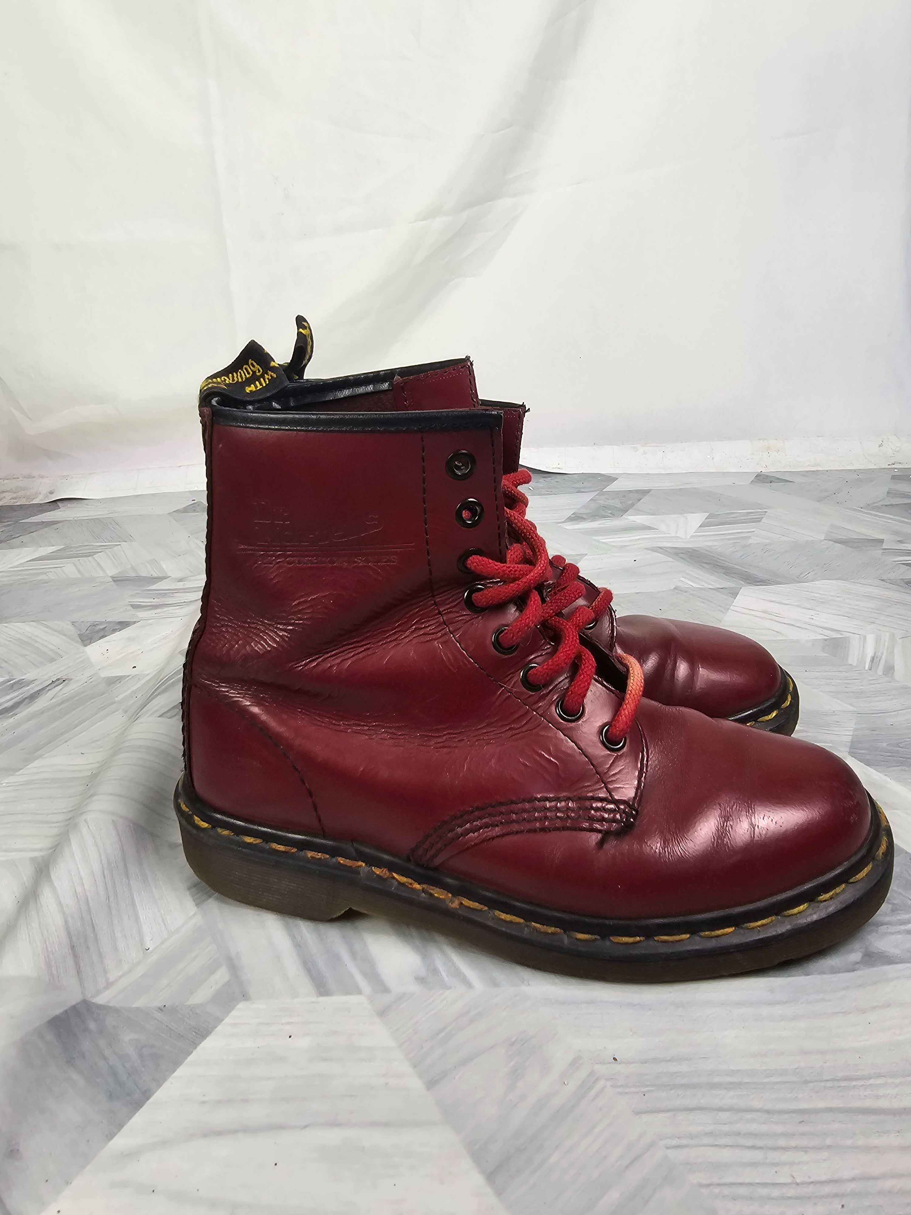 Buty damskie glany trapery bordowe dr.martens rozmiar 36