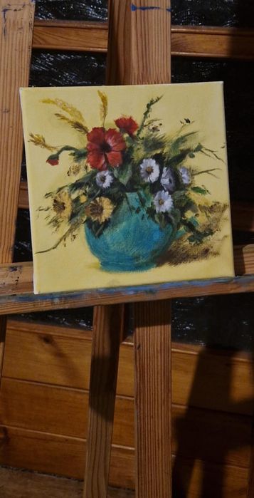 Sprzedam obraz wazon z kwiatami