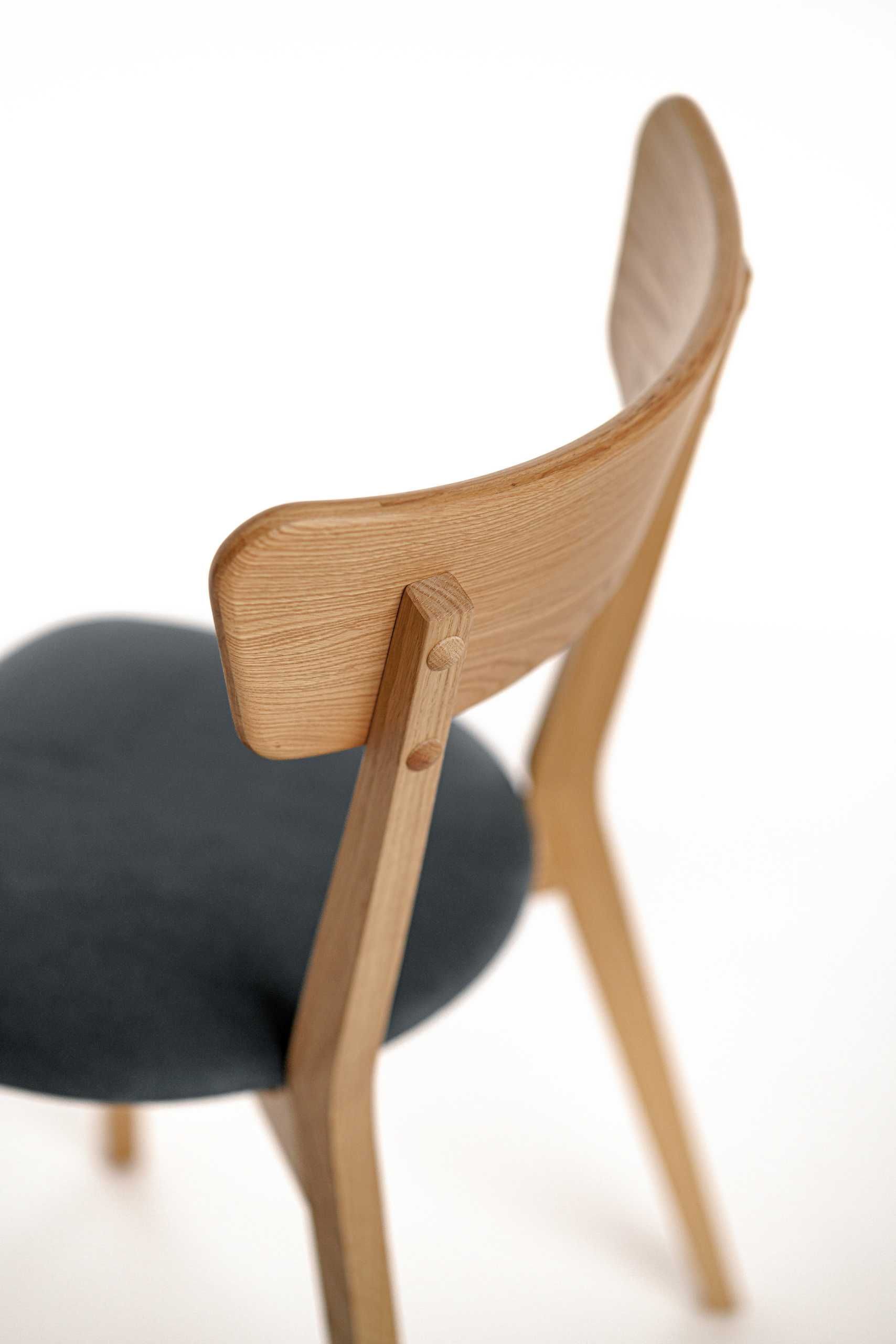 Krzesło dębowe 100 % - Krzesło tapicerowane - od ręki - dostawa gratis