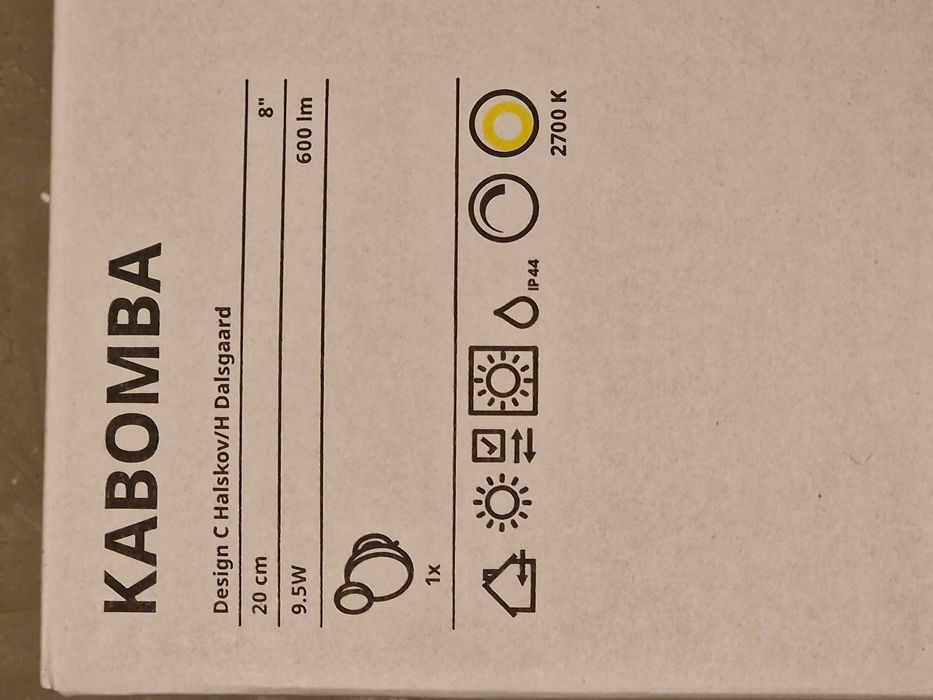 Kabomba lampa LED z lustrem Ikea