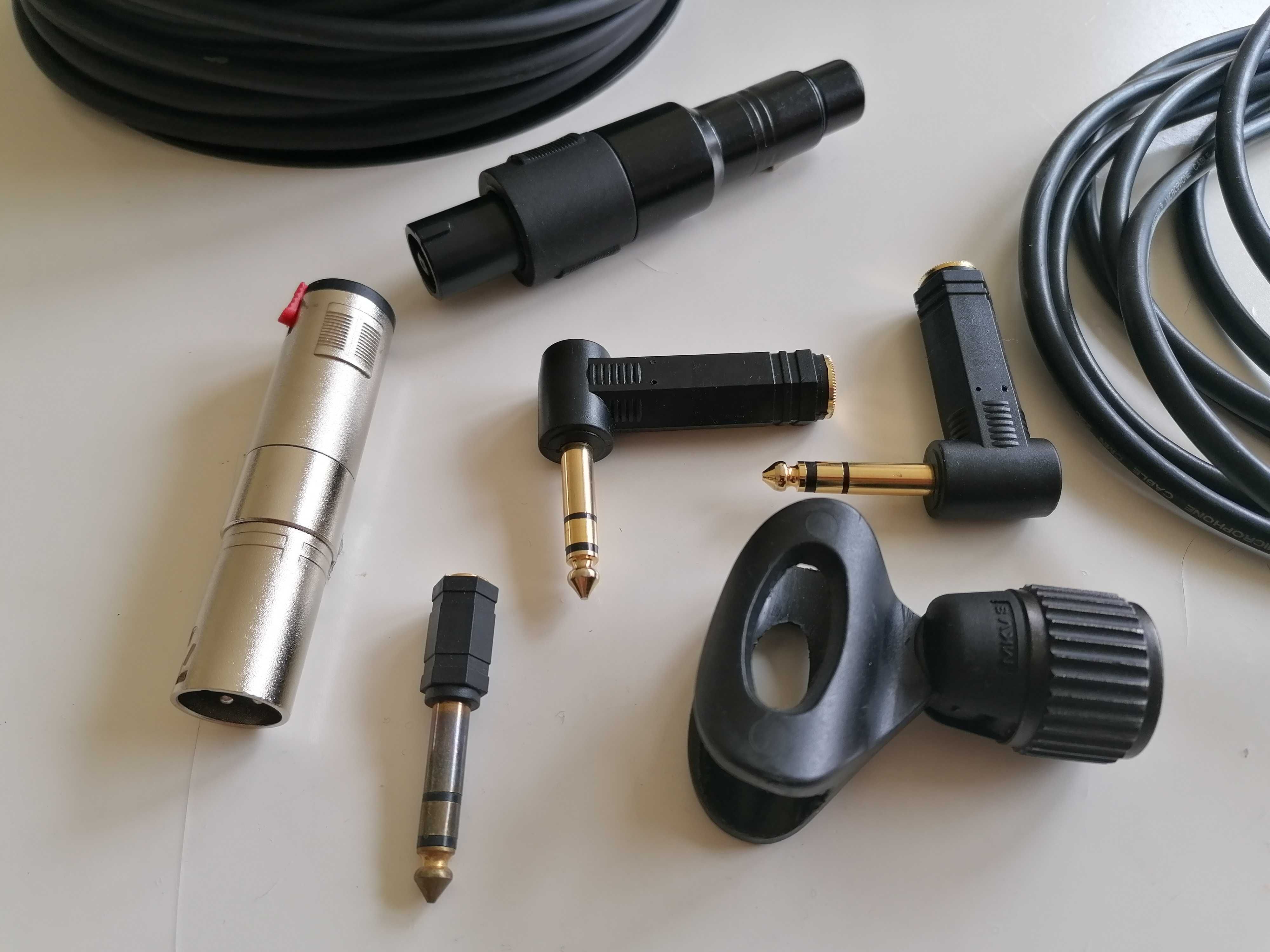 Kabel do mikrofonu Adapter Jack 6,3mm Statyw Wtyk XLR XLRm Akcesoria
