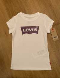 Біла футболка з світловідбивним принтом Levis 6-7 116-122 см