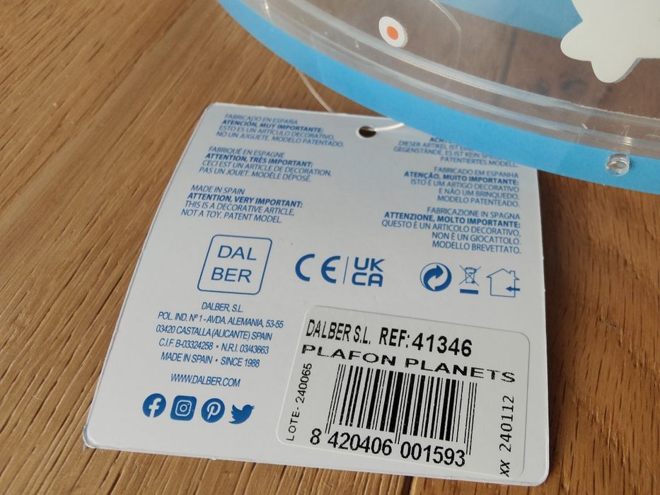 Dalber 41346 - Plafon dziecięcy PLANETS 2xE27/230V