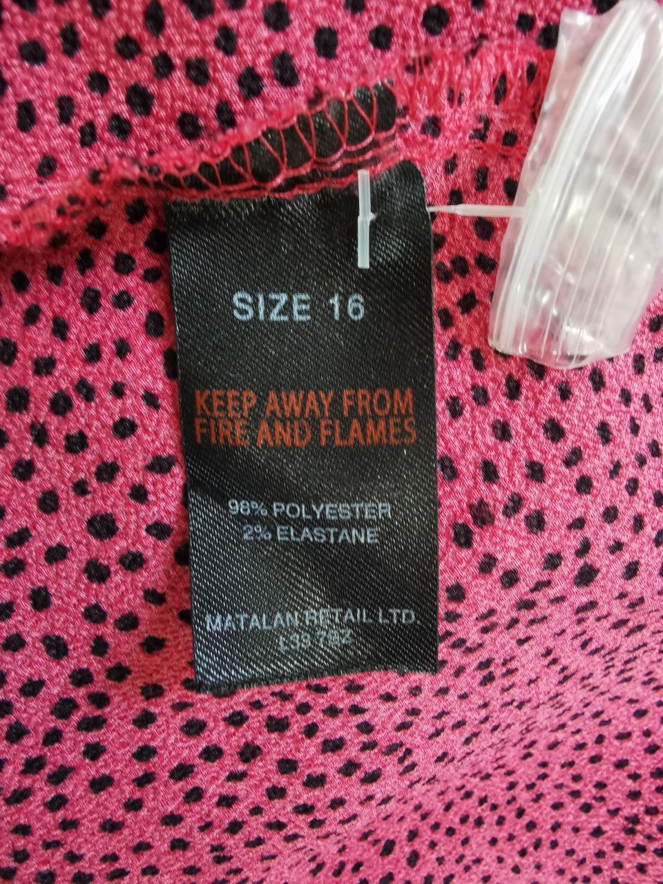 Sukienka w kropki, rozpinana, do karmienia, papaya, r. 44, 16, XXL