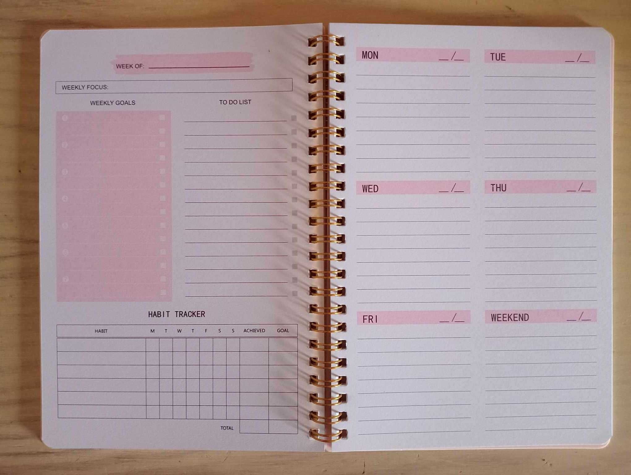 COS_001 | Caderno de Organização Semanal | NOVO