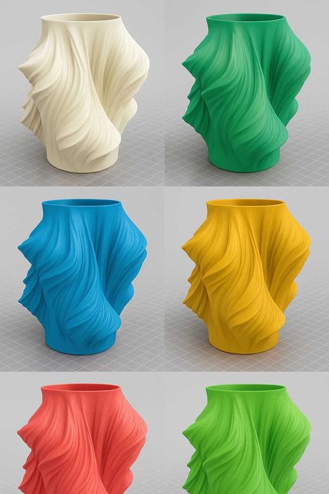 Designerski wazon 3D, z eko PLA, LIMIOTWANA SERIA