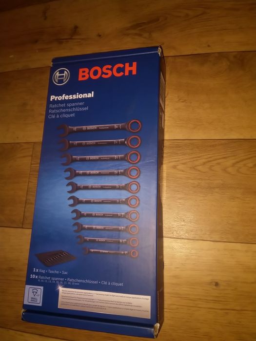 Zestaw kluczy grzechotkowych Bosch professional, nowe.