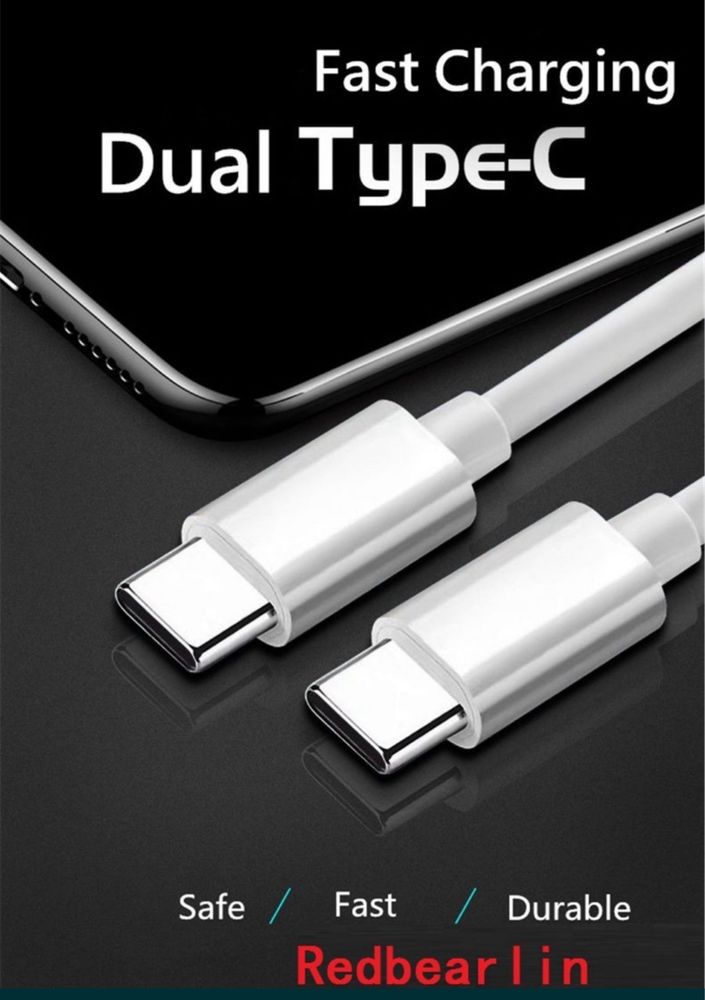 Kabel szybkiego ładowania 65W PD typu C do typu C USB-C