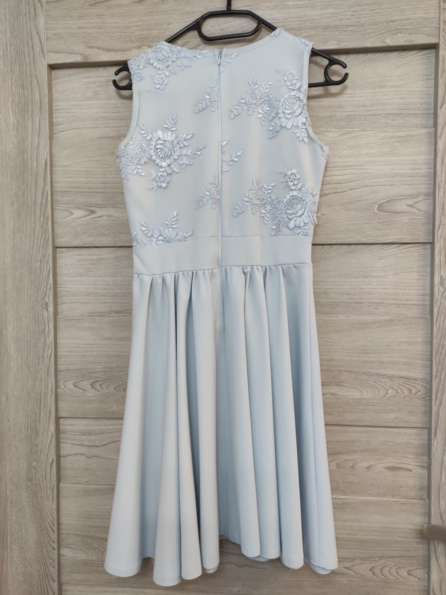 Błękitna sukienka wesele chrzest