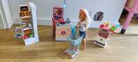 Zestaw Lalka Barbie + supermarket + domowe wypieki