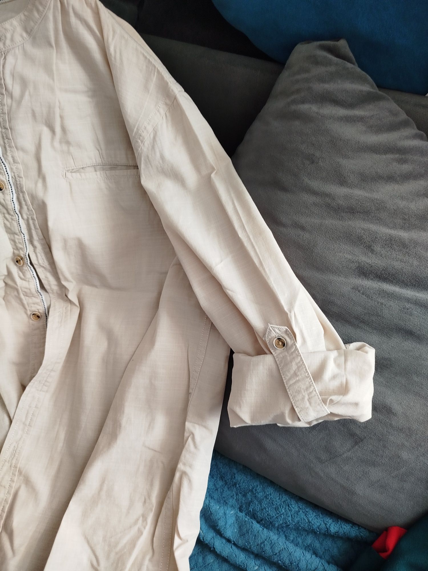 Koszula bawełna ale jak len r L/Xl beż