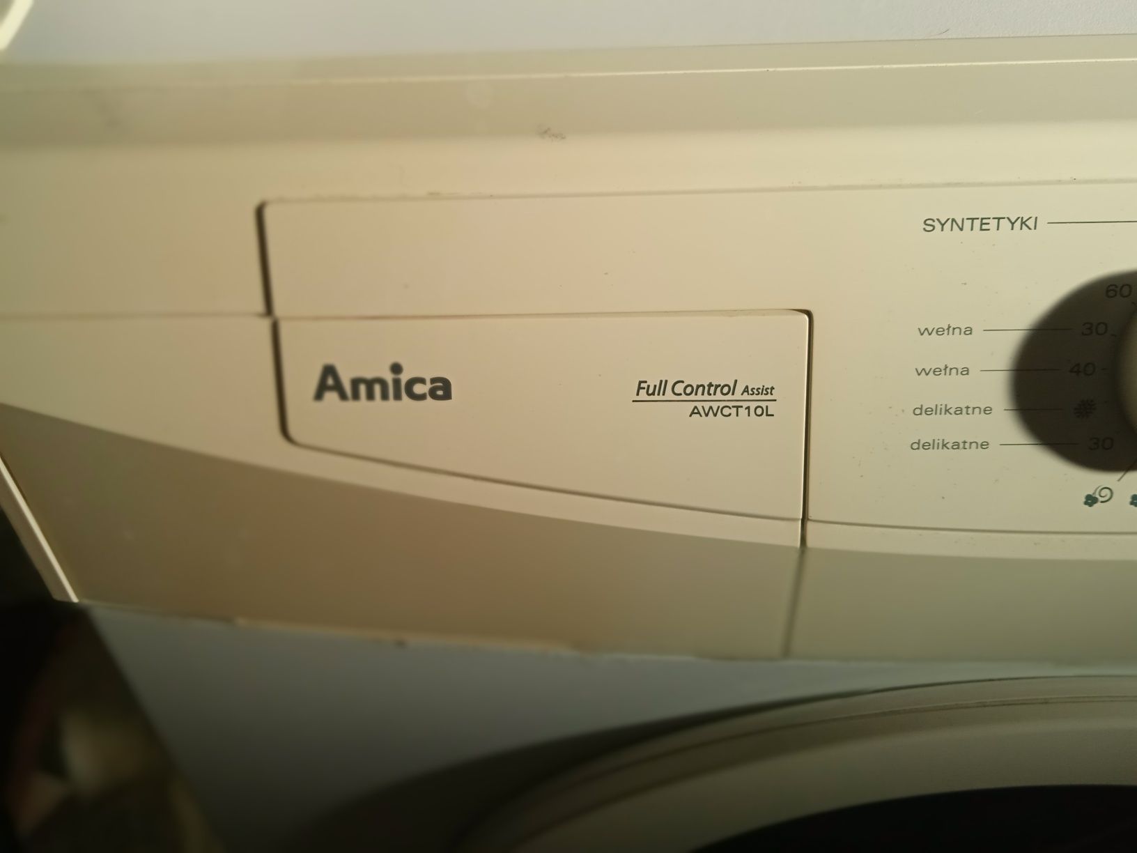 Pralka Amica AWCT10L części bęben krzyżak hydrostat szuflada