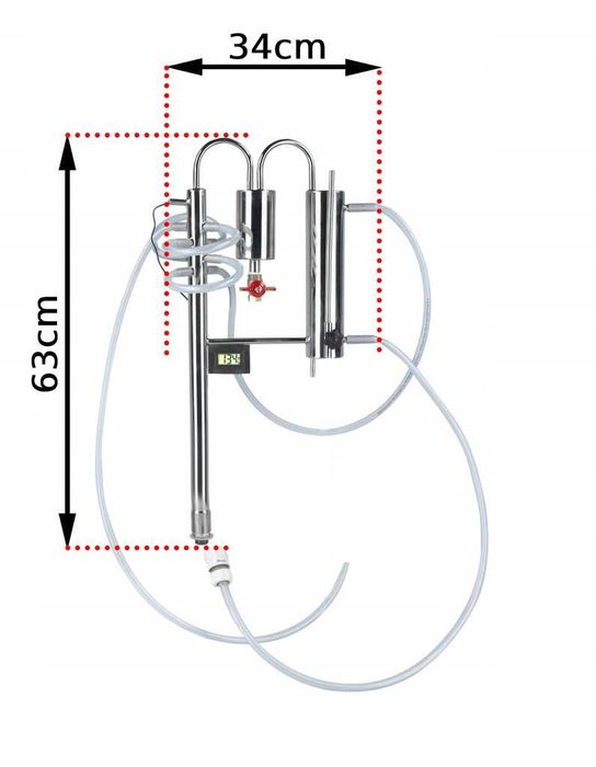 Destylator Elektryczny na beczce KEG wraz z Kolumną ZIMNE PALCE