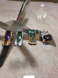 HOT WHEELS - Pack 4 carros prateados e dourados