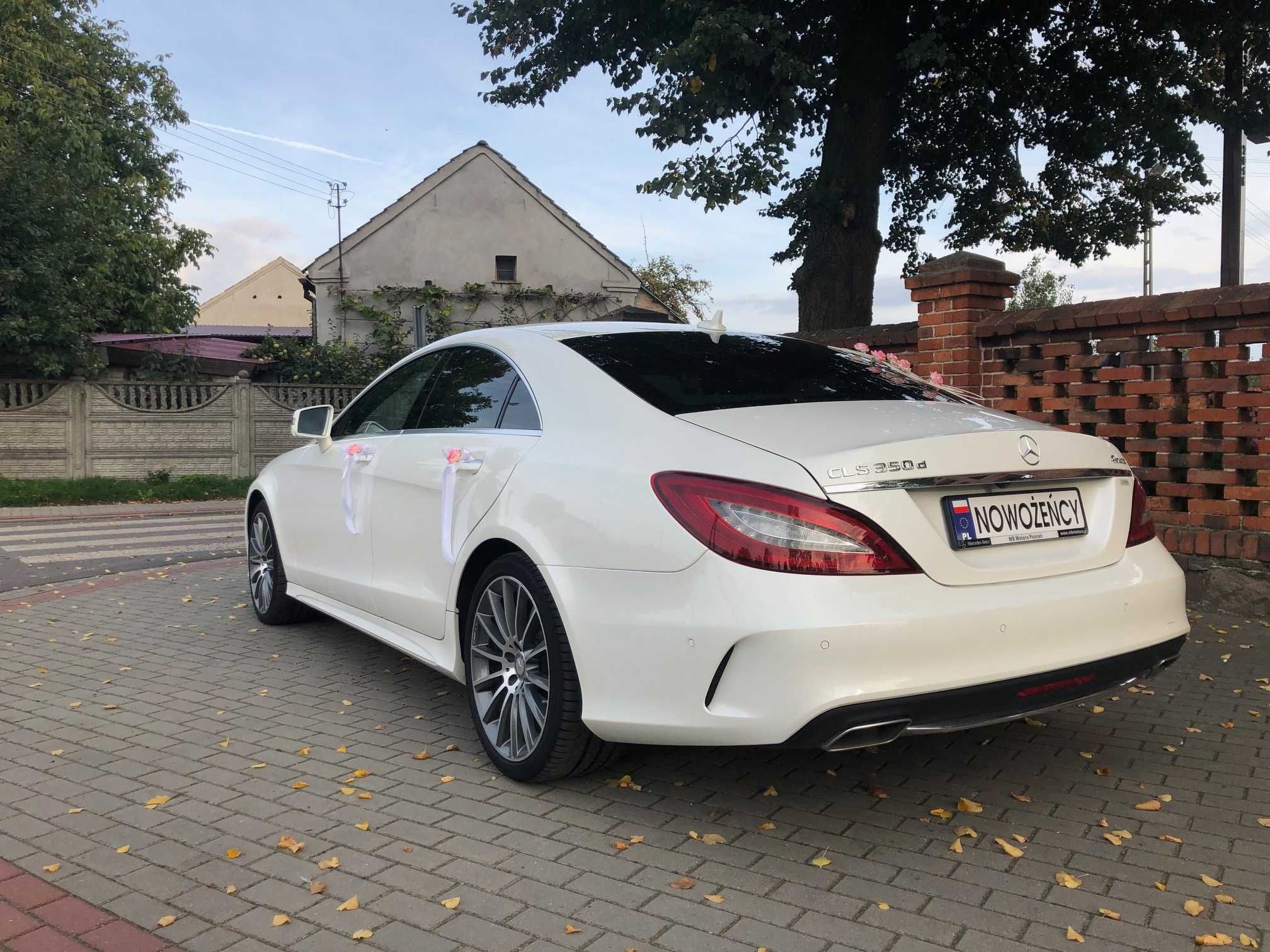 Wynajem/ Auto do ślubu/ wesele. BIAŁY MERCEDES CLS