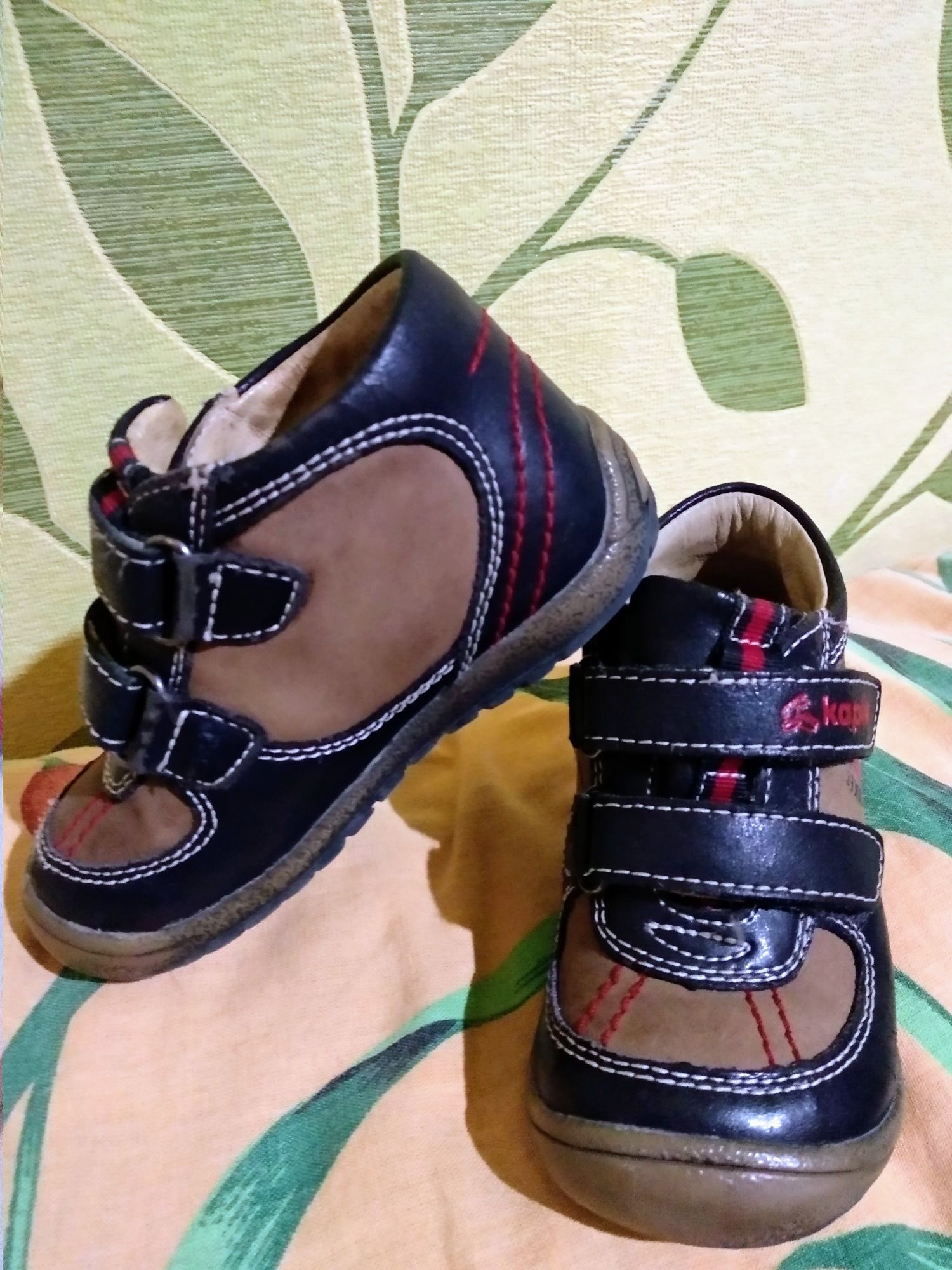 Демисезонные кожаные ботинки Kapika 13 см