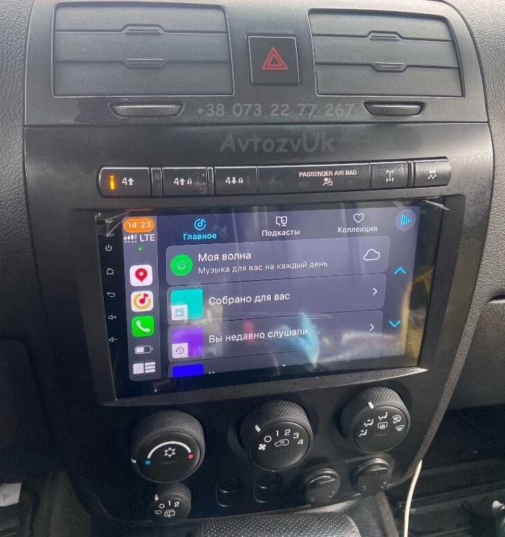 Магнитола H2 Hummer H3 Хаммер Н2 Н3 2 дин Навигация CarPly Android 14