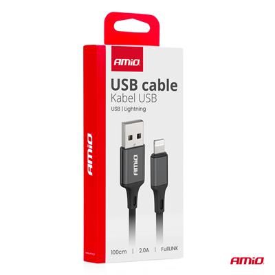 Kabel do ładowania USB-A LIGHTNING IPHONE 2A 100cm