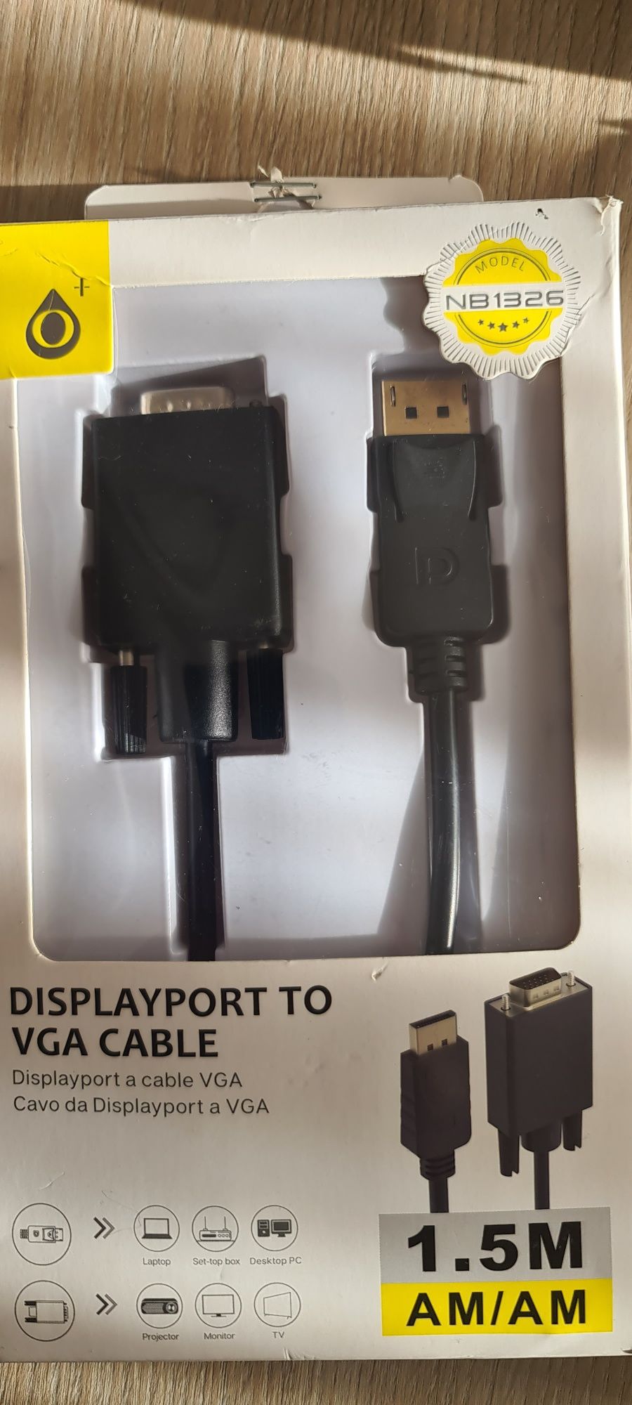 Cabo Display Port para VGA 1,5 mt