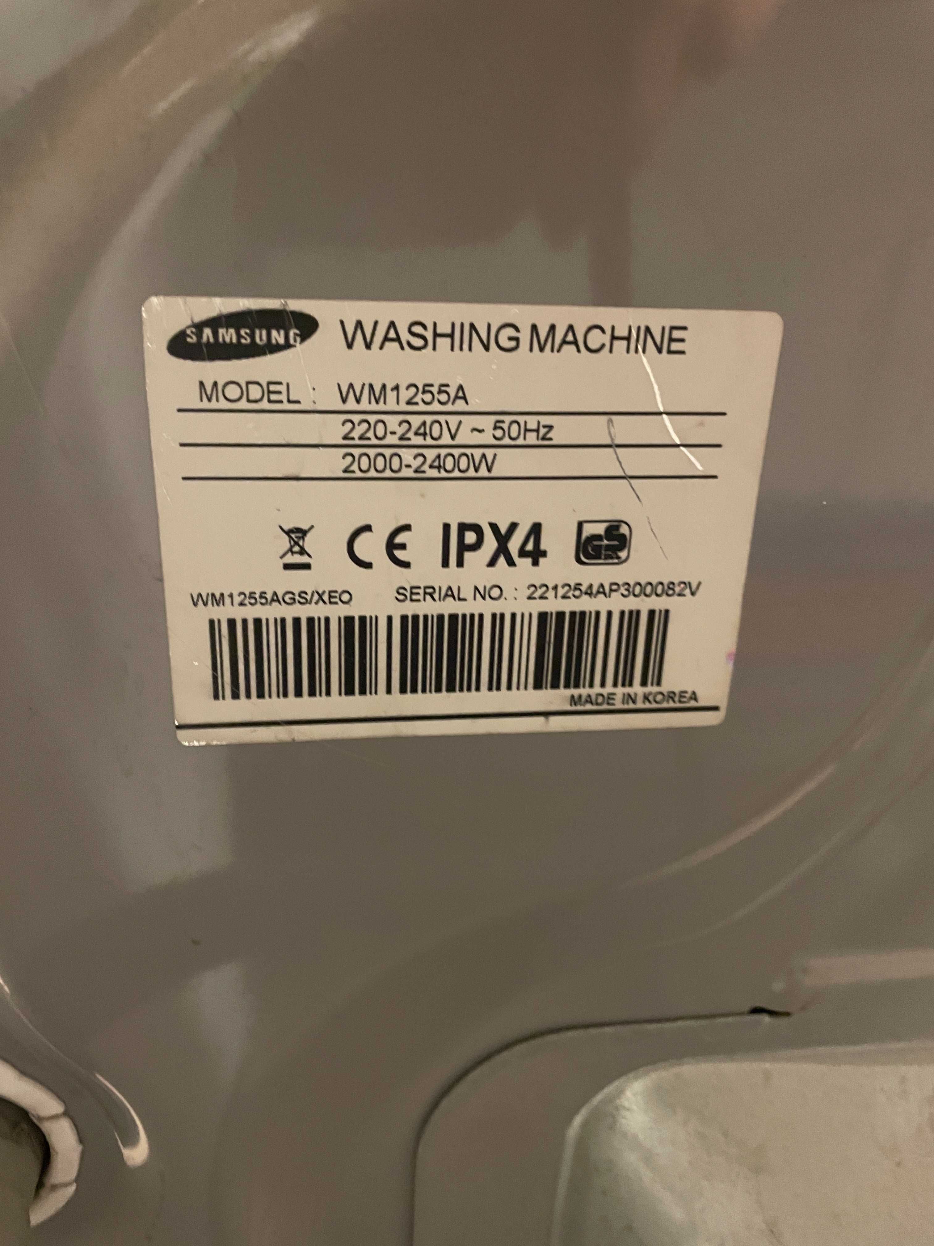 Pralka Samsung WM1255A – na części / uszkodzona + nowa pompa
