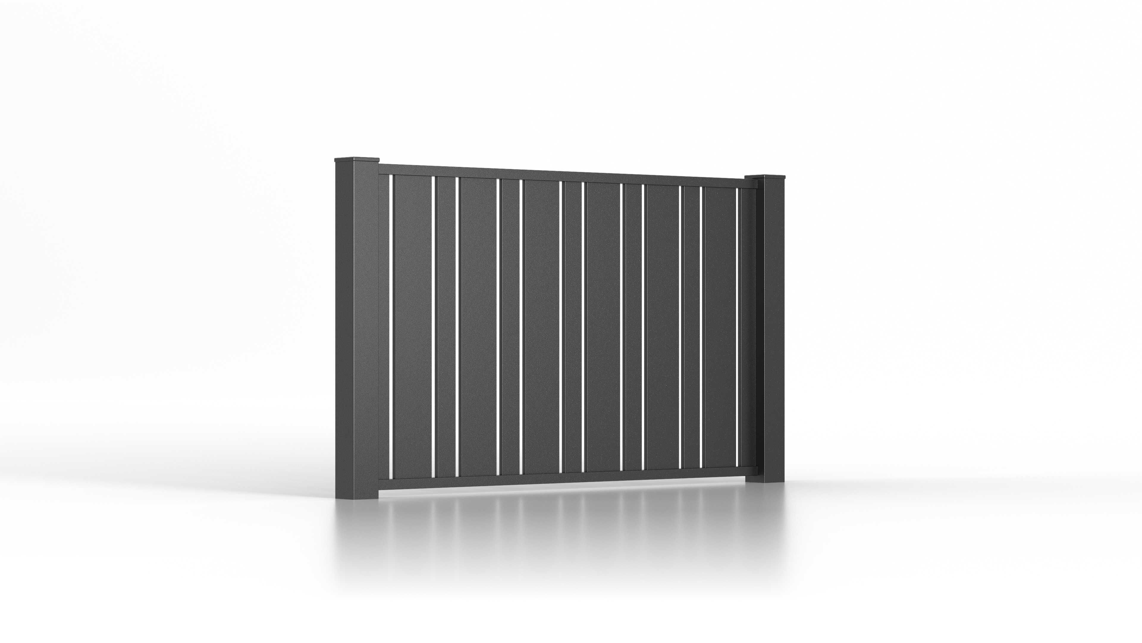 Przęsło aluminiowe segment ogrodzenie płot kolekcja VERTICA 2 x 1,2m