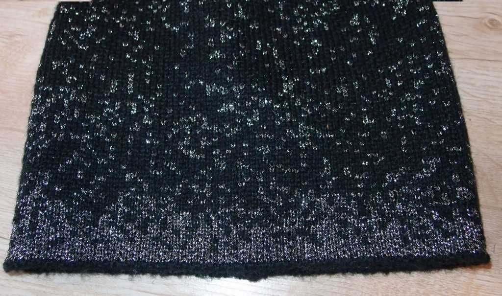 Nowa czapka damska beanie TCM TCHIBO MÜTZE HAT z WEŁNĄ i SREBRNĄ NITKĄ