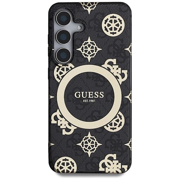 Etui Guess 4G Background Gold Electroplated Peony Pattern MagSafe do S