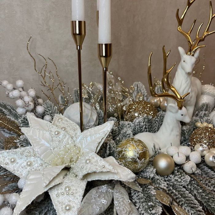 Новорічний декор Новорічна композиція Різдвяний підсвічник