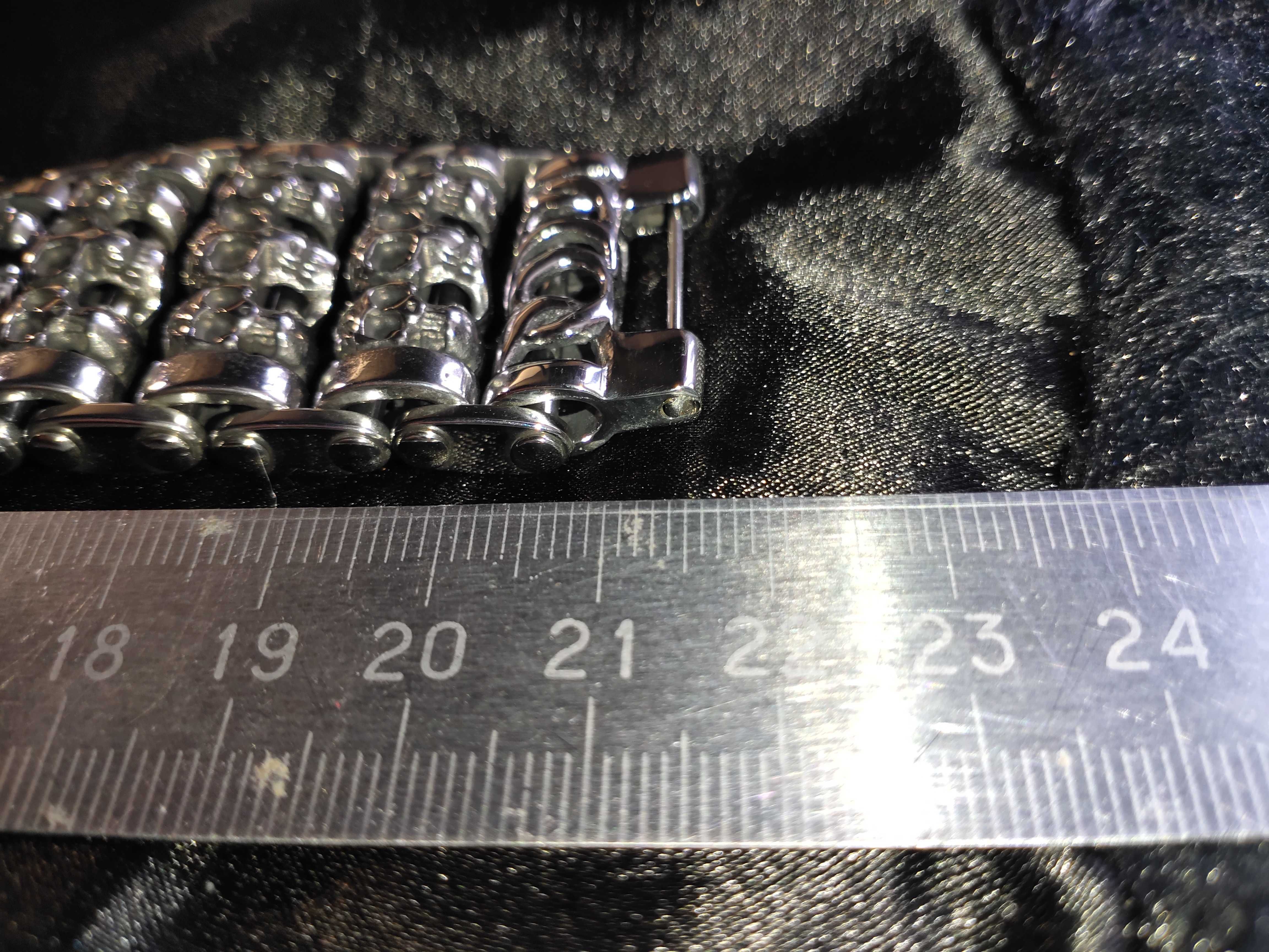 Широкий браслет 35 (мм) из нержавеющей стали с черепом