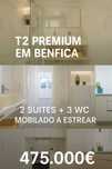 T2 Lisboa 74m2 área útil 2 suites mobilado