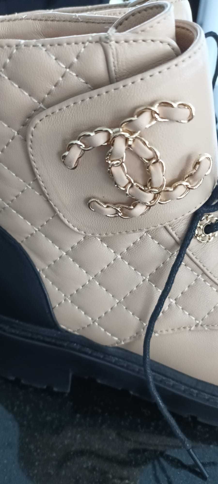 Chanel  Trapery Kozaki eleganckie Botki