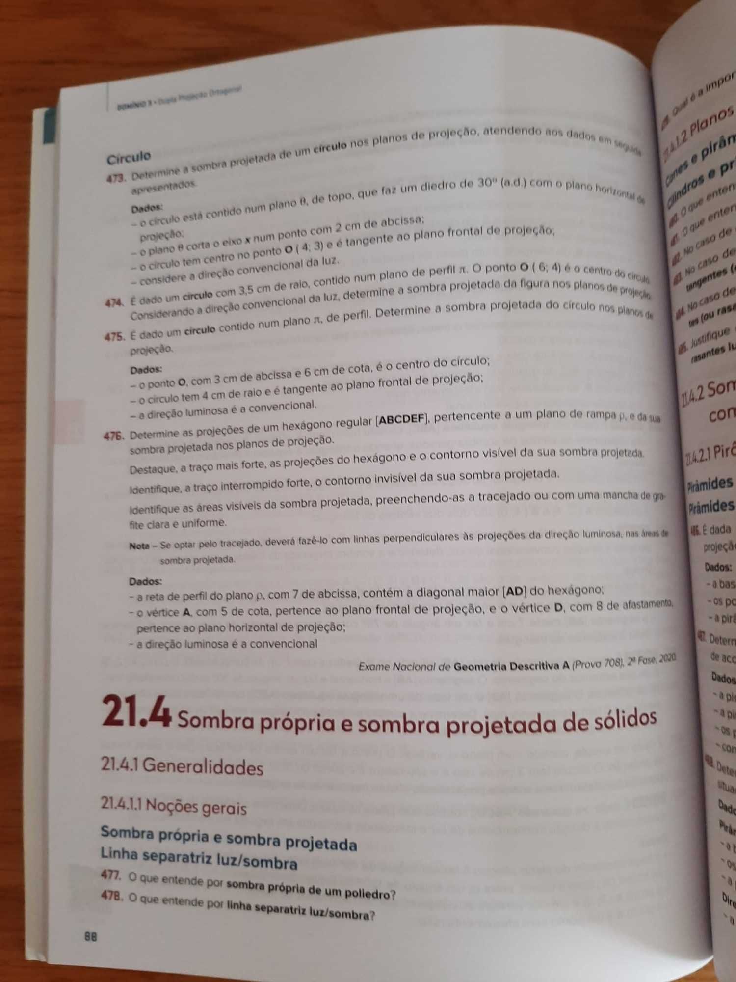 Livro de exercícios Geometria Descritiva A -  11º ano