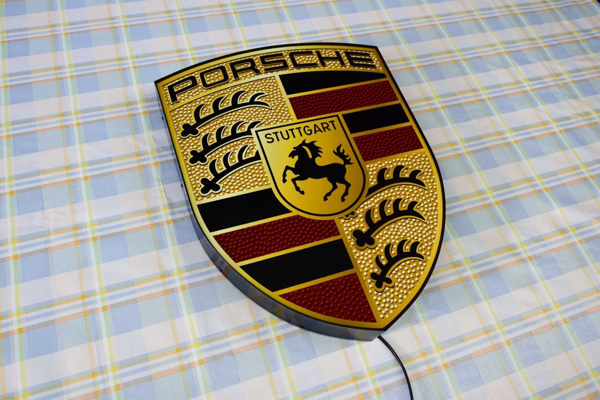 LED Neon PORSCHE, Podświetlane Logo, Reklama 3D, Szyld, Ledon, Prezent