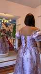 Vestido de Festa Violeta Florido XL