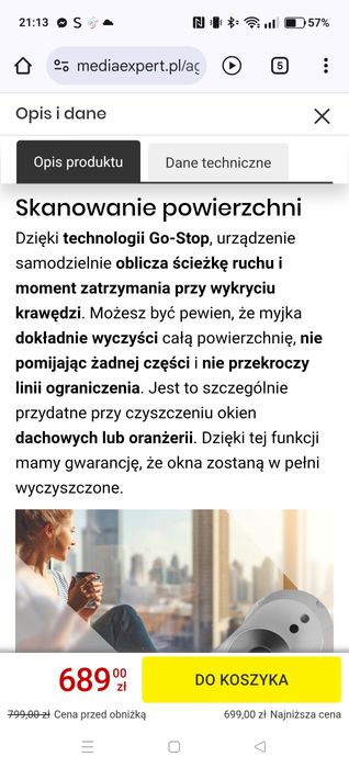 Robot myjący do okien Webber