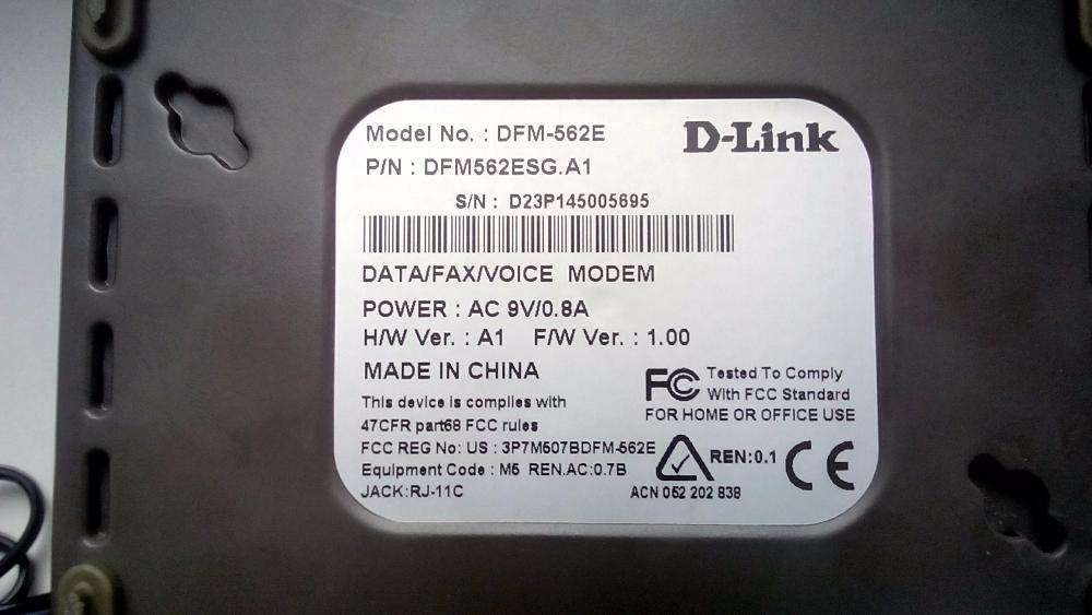 Модем аналоговый D-Link DFM-562E