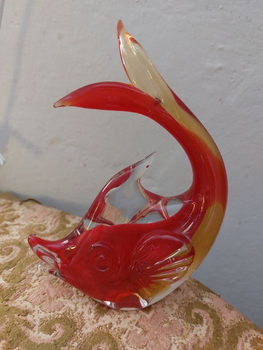 Szkło murano ryba czerwona