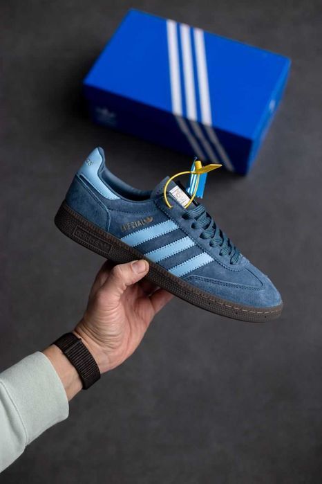 Мужские кроссовки Adidas Spezial Handball Blue Premium. 40-45