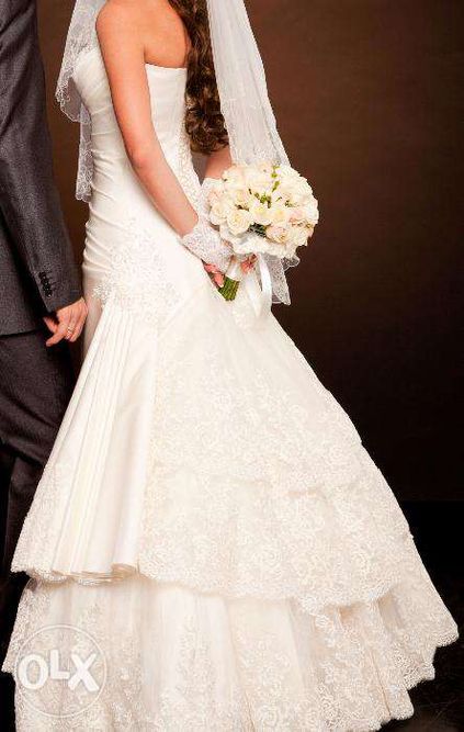 Платье свадебное, цвета айвори.