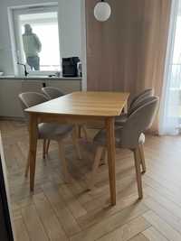 Stół drewniany-Dębowy stół rozkładany -chowana dostawka-dostawa gratis