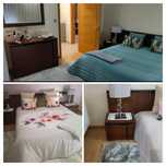 Quarto em cerejeira e vidro preto