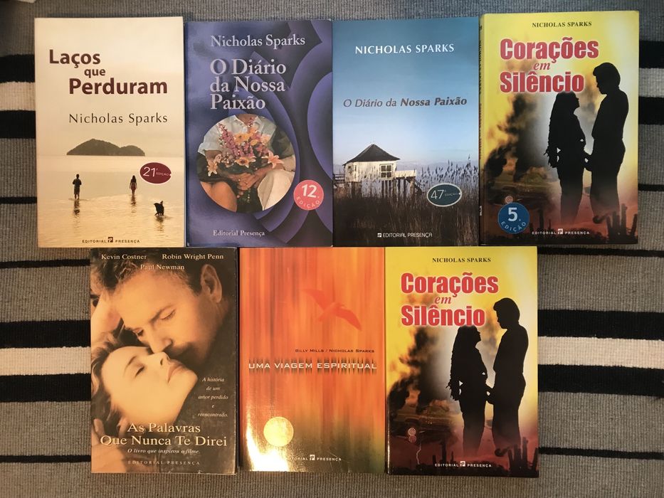 Livros Nicholas Sparks 4€ cada